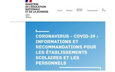 coronavirus: recommandations pour les établissements scolaires