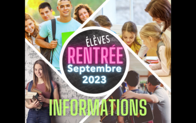 Informations rentrée 2023