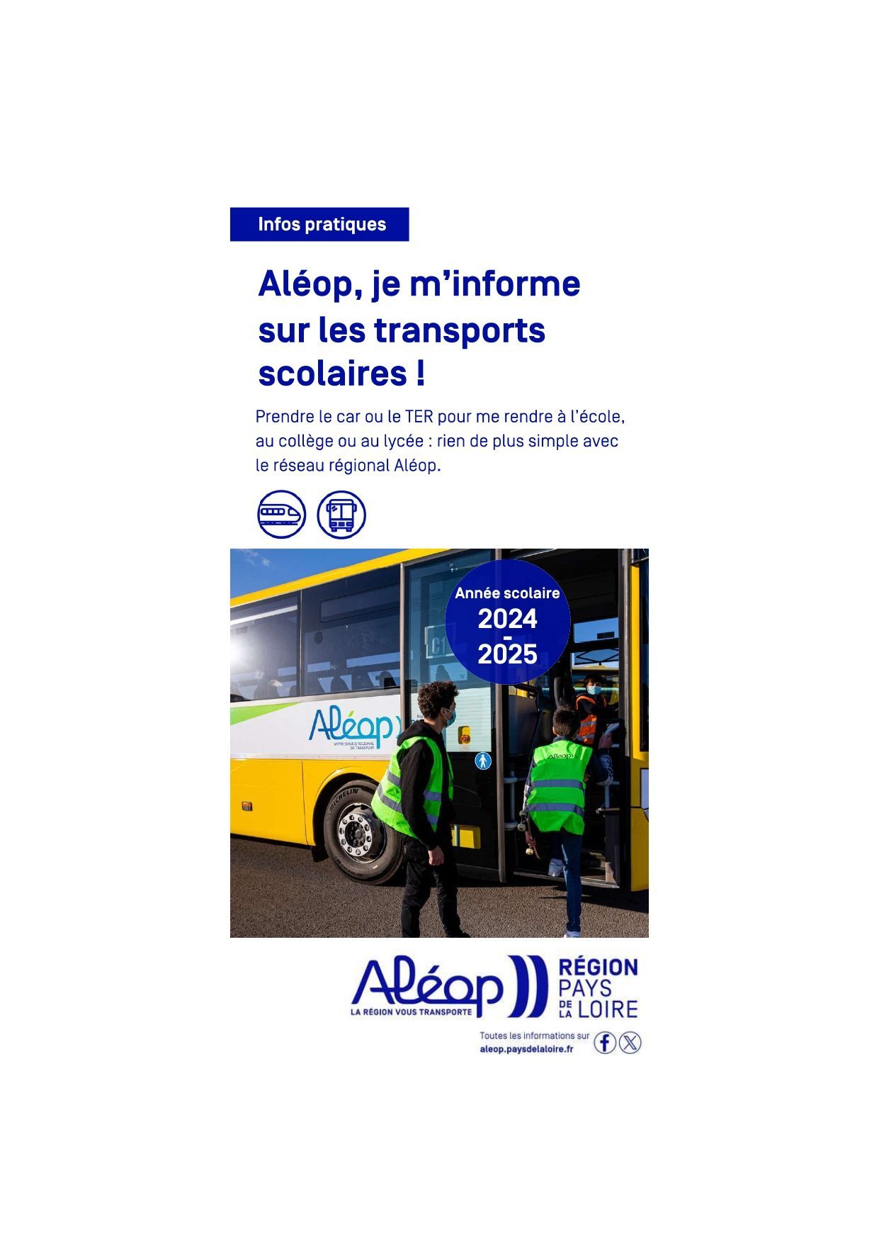 Inscription Transports scolaires Aléop 2024/2025